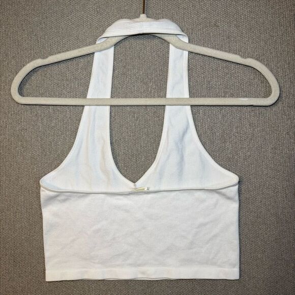 Bozzolo white halter crop top - Picture 2 of 5